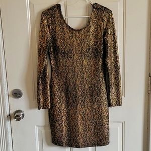 Gold & black dress size large